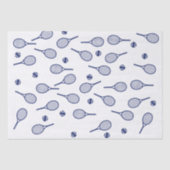 Cooles Navy-Retro-Tennis-Racquets-Muster Seidenpapier (Vorderseite)