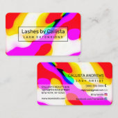 Cooles Neon Liquid Geometric Muster Visitenkarte (Vorne/Hinten)