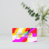 Cooles Neon Liquid Geometric Muster Visitenkarte (Stehend Vorderseite)