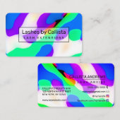 Cooles Neon Liquid Geometric Muster Visitenkarte (Vorne/Hinten)