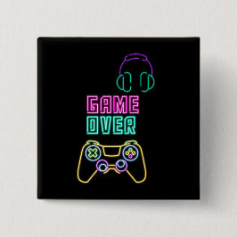 Cooles Neon-Videospiel. Button