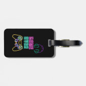 Cooles Neon-Videospiel. Gepäckanhänger (Rückseite horizontal)