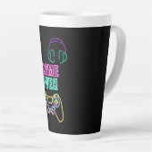 Cooles Neon-Videospiel. Milchtasse (Rechte Ecke)