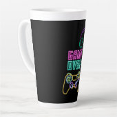 Cooles Neon-Videospiel. Milchtasse (Linke Ecke)