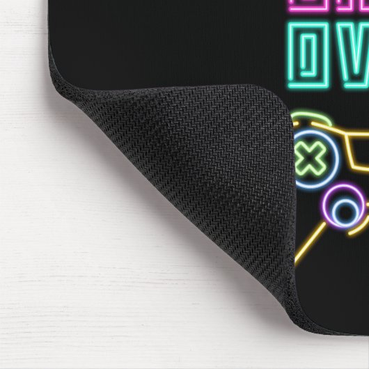Cooles Neon-Videospiel. Mousepad (Ecke)