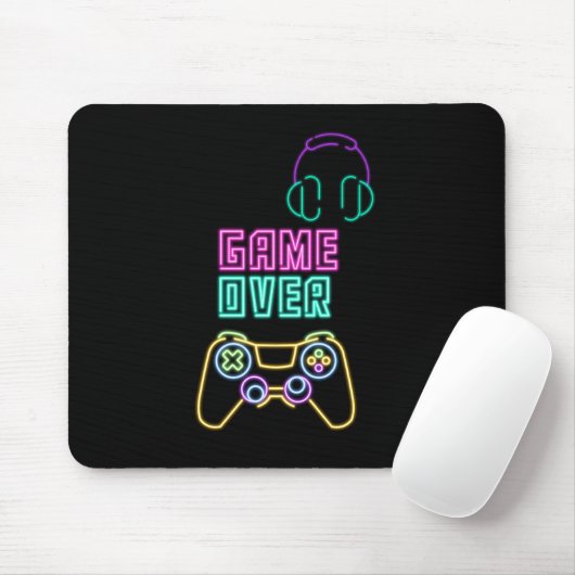 Cooles Neon-Videospiel. Mousepad (Mit Mouse)