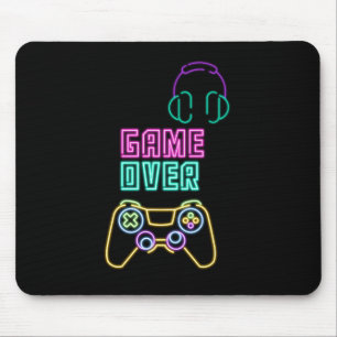 Cooles Neon-Videospiel. Mousepad