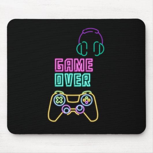 Cooles Neon-Videospiel. Mousepad (Vorne)