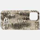 Cooles neutrales braunes Snakeskinmuster Case-Mate iPhone Hülle (Rückseite (Horizontal))