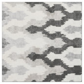 Cooles neutrales Zickzack Ikat-Stammmuster Stoff (Nahaufnahme)