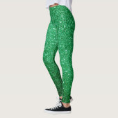 cooles niedlich hellgrünes Glitzer Leggings (Links)