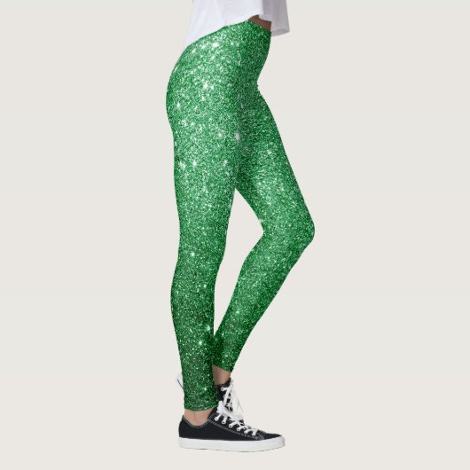 cooles niedlich hellgrünes Glitzer Leggings (Rechts)