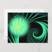 Cooles Niedliches Abstraktes Muster "Green Orb" Postkarte (Vorne/Hinten)