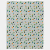Cooles Niedliches Cactus Greenery Blume Muster Fleecedecke (Vorderseite)