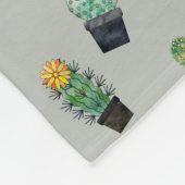 Cooles Niedliches Cactus Greenery Blume Muster Fleecedecke (Ecke)