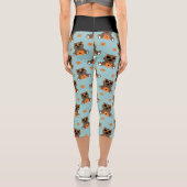 Cooles niedliches Halloween-Bärenkürbis Capri Leggings (Rückseite)