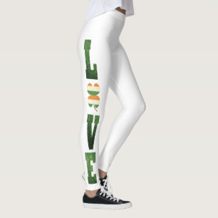 Cooles Niedliches Irisches Glitzer Leggings
