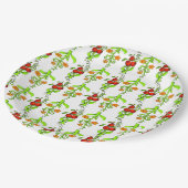 Cooles Niedliches Russisches Muster Weißes Khokhlo Pappteller (Schrägansicht)