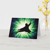 Cooles Ninja Karte (Gelbe Blume)