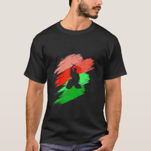 Cooles Ninja mit japanischem Schwert und schönen F T-Shirt