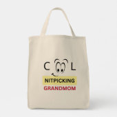 "Cooles Nitpicking Großmutter" Tote Bag - Spaß & S Tragetasche (Rückseite)