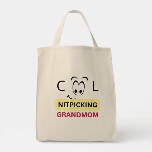 "Cooles Nitpicking Großmutter" Tote Bag - Spaß & S Tragetasche (Rückseite)