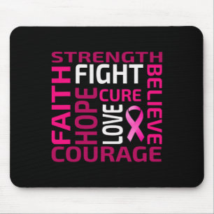 Cooles Nizza Brustkrebs Bewusstsein rosa Schleife Mousepad