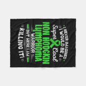 Cooles Non-Hodgkin-Lymphom Warrior Non-Hodgkin-Lym Fleecedecke (Vorderseite (Horizontal))