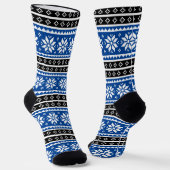 Cooles nordisches Schneeflockenmuster Herrensocken Socken (Gewinkelt)