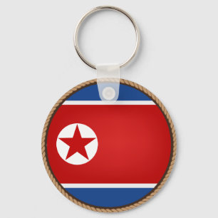 Cooles nordkoreanisches Flag-Siegel Schlüsselanhänger