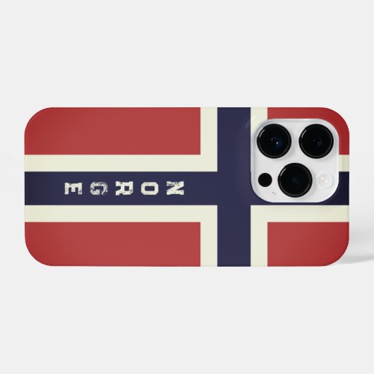 Cooles norwegisches Flag benutzerdefiniertes iPhon iPhone Hülle (Rückseite (Horizontal))