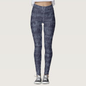 cooles Noun-Muster personalisiert auf blau Leggings (Vorderseite)