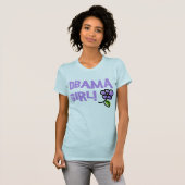 Cooles Obama-Mädchen-lila Blumen-T - Shirt (Vorne ganz)