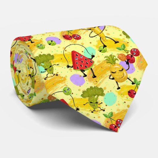 Cooles Obst- und Gemüsegeflecht Krawatte (Gerollt)