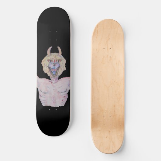 cooles On-off-Bild des dämonischen Monsters Skateboard (Vorderseite)