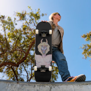 cooles On-off-Bild des dämonischen Monsters Skateboard
