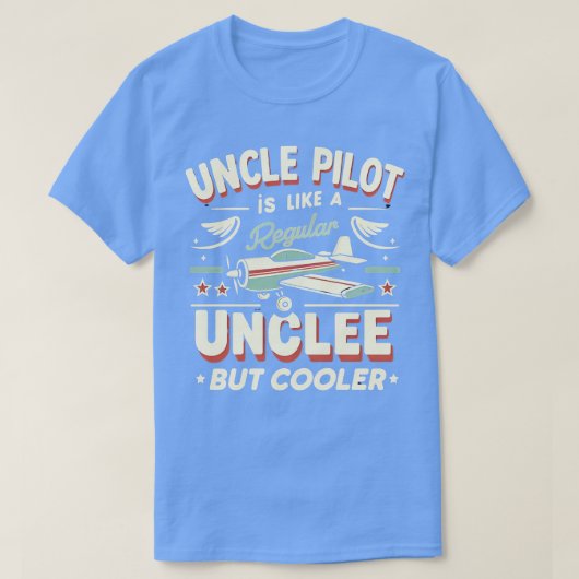 Cooles Onkel-Pilot über der Erholung T-Shirt (Design vorne)