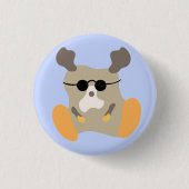 cooles Opa-Hirsch-Monster - Großer Fuß-Knopf Button (Vorderseite)