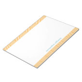 Cooles Orange Herringbone-Muster Notizblock (angewinkelt)