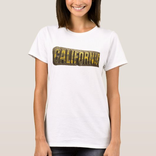 Cooles Orange KALIFORNIEN Statement T-Shirt (Vorderseite)