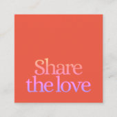 Cooles Orange Pink Bold Empfehlungskarte (Vorderseite)