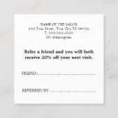 Cooles Orange Pink Bold Empfehlungskarte (Rückseite)