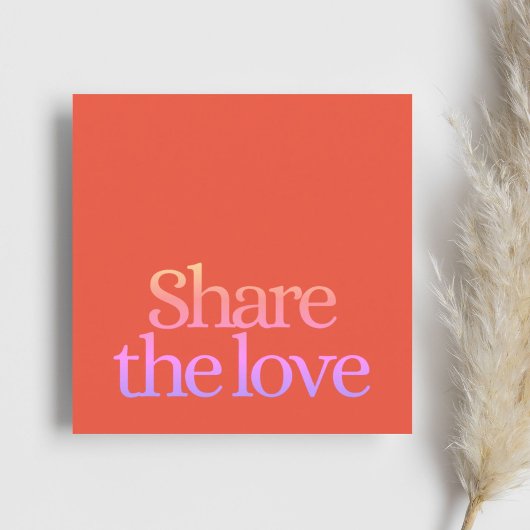 Cooles Orange Pink Bold Empfehlungskarte