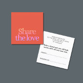 Cooles Orange Pink Bold Empfehlungskarte