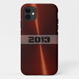 Cooles Orange Shiny Edelstahlmetall 7 iPhone 11 Hülle