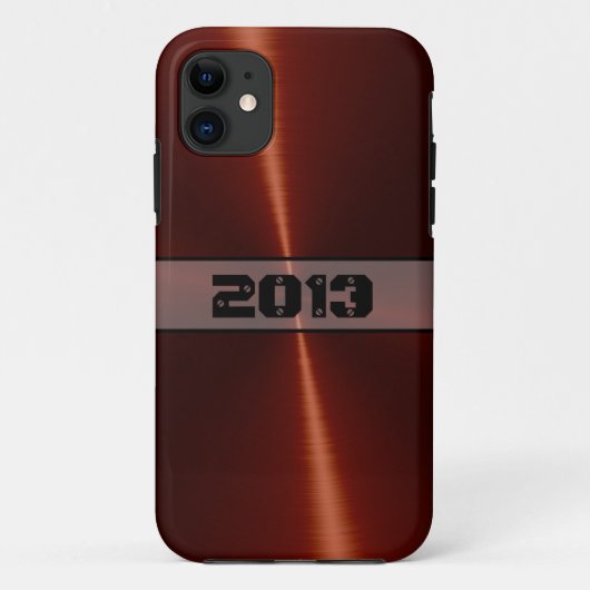 Cooles Orange Shiny Edelstahlmetall 7 Case-Mate iPhone Hülle (Rückseite)