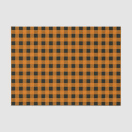 Cooles Orange- und Black Gingham Prüfmuster Seidenpapier