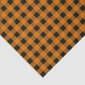 Cooles Orange- und Black Gingham Prüfmuster Seidenpapier (Ausschnitt)