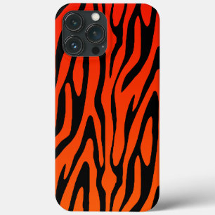 Cooles Orange- und Schwarz-Zebra-Streifen-Muster Case-Mate iPhone Hülle