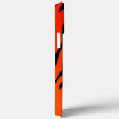 Cooles Orange- und Schwarz-Zebra-Streifen-Muster Case-Mate iPhone Hülle (Rückseite / Rechts)